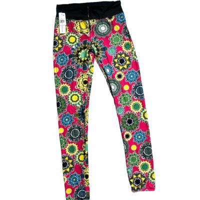 NWT Womens YPP Fashion Zip Detail Spirograph Burst Leggings - Sz XS